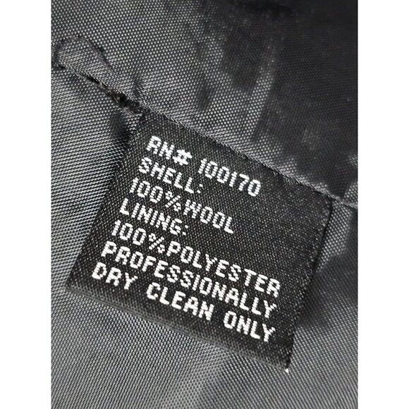 Sandro Black Herringbone Wool Zip Front Classic Blazer - Picture 10 of 12